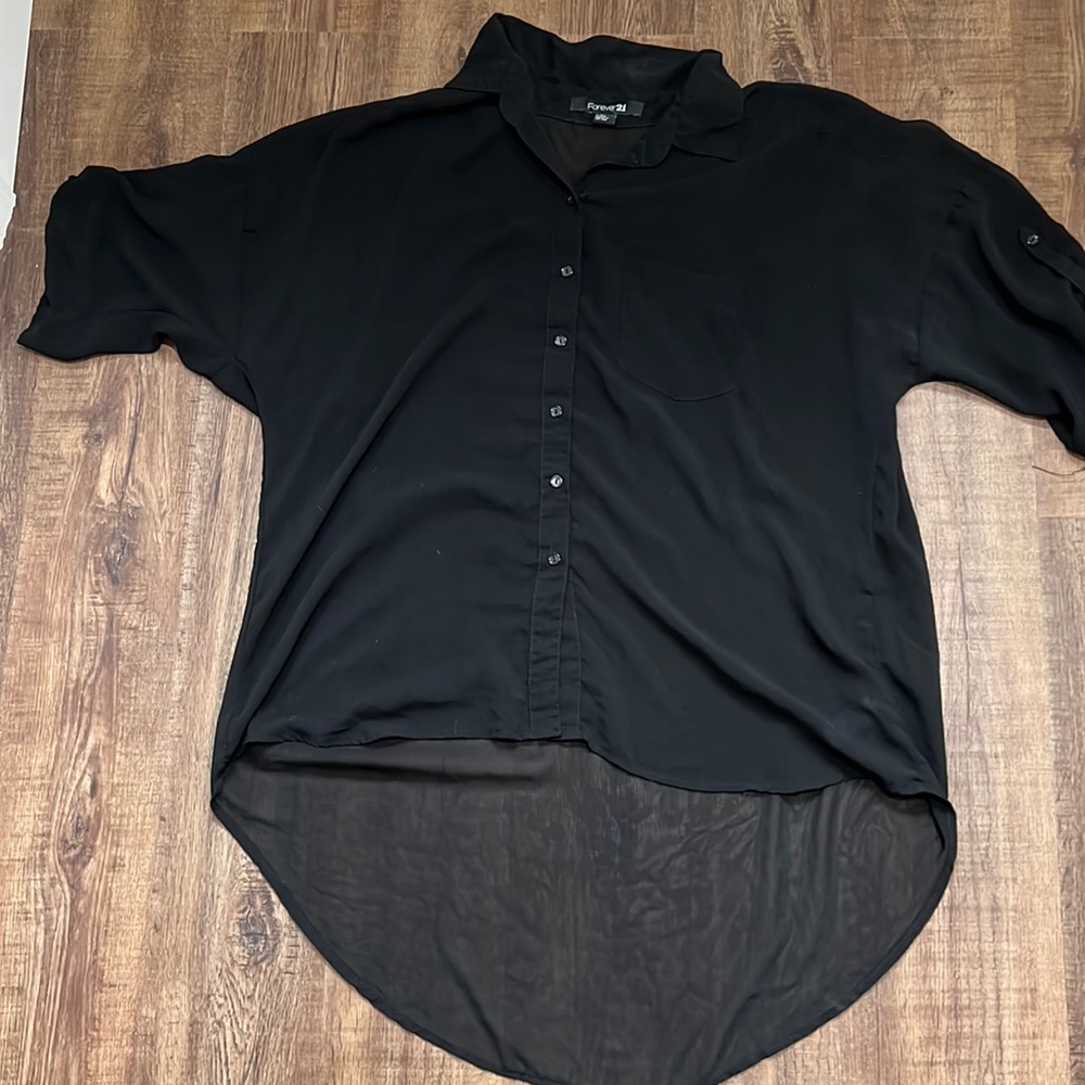 Sheer oversized shirt